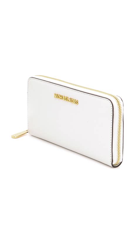 michael kors lillie white wallet|Michael Kors optic white wallet.